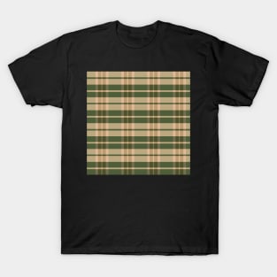 Autumn Aesthetic Daviana 1 Hand Drawn Textured Plaid Pattern T-Shirt